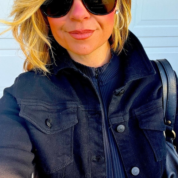 Curve Appeal Jacket Size Small. Black Denim - Picture 2 of 2